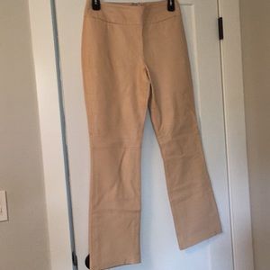 Leather pants, back zip